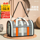 獒少保貓包外出貓背包大號太空艙寵物背包貓狗航空箱便攜包貓籠外出用品 橙色 中號 40*24*25cm 10斤內