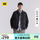 CAT卡特秋男士戶(hù)外休閑復古麂皮絨翻領(lǐng)哈靈頓夾克工裝外套