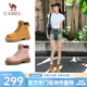 駱駝（CAMEL）戈壁經(jīng)典大黃靴秋季女士復古潮流戶(hù)外時(shí)尚百搭馬丁靴 L23W076036土黃 38