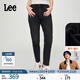 Lee【張凌赫代言】日常經(jīng)典五袋款磨毛黑色顯瘦保暖牛仔褲潮流LWB 黑色 26