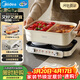 美的（Midea）電火鍋 鴛鴦鍋 火鍋專(zhuān)用鍋超薄鈦陶速沸分體式0氟6.5L電煮鍋電熱鍋多功能鍋HGS3322R1