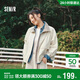 森馬（Semir）外套女春季拼接格子oversize花苞2026復古松弛感夾克10A126108002
