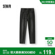 森馬（Semir）牛仔褲男士春季直筒長(cháng)褲竹節肌理輕復古做舊褲子103125124106A