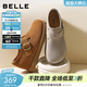 百麗（Belle）復古勃肯鞋女舒適內增高休閑全包單鞋B2849CM5 卡其色 36 (230mm)
