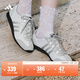 adidas「冰淇淋T頭鞋」VS JOG 2.0薄底運動(dòng)鞋男女阿迪達斯輕運動(dòng)   晶白/金屬銀/灰色 (推薦女生選小半碼)   38