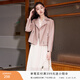 香影皮衣外套女短款2026春新款今年流行復古翻領(lǐng)小個(gè)子機車(chē)夾克 粉紅色 L