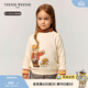 Teenie Weenie Kids小熊童裝25年秋冬男女寶寶可愛(ài)印花加絨衛衣 米白色 100 cm