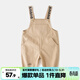 嘟嘟家寶寶春裝背帶褲嬰兒褲子春款洋氣男童休閑童裝春秋女童長(cháng)褲戶(hù)外潮 卡其色 100 cm