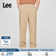 Lee日常經(jīng)典舒適直筒字母Logo織標男士日常休閑布褲潮流LMB0099 卡其色 33