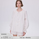 Fabrique【劉亦菲同款】鏤空繡襯衫短褲套裝女新款度假風(fēng)蕾絲套裝 白 S （S/P）