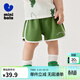 迷你巴拉巴拉夏季男童女童吸濕速干彈力透氣寬松短褲新款 中綠40573 100