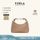 芙拉（FURLA）【春夏新品】TONIE牛皮迷你女士輕奢HOBO包流浪包手提包斜挎包 太妃糖色
