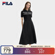 FILA斐樂(lè )官方女子連衣裙夏時(shí)尚休閑簡(jiǎn)約修身短袖連身裙