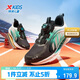 特步（XTEP）童鞋氫風(fēng)8.0密網(wǎng)運動(dòng)鞋大童校園科技旋鈕扣跑鞋 黑/極光綠 36