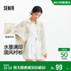 森馬（Semir）長(cháng)袖襯衫女中長(cháng)款oversize松弛感2025夏水墨滿(mǎn)印襯衣109325105002