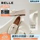 百麗（Belle）秀氣樂(lè )福鞋女商場(chǎng)同款質(zhì)感羊皮通勤樂(lè )福鞋E3C1DCA5預售 米白 37 (235mm)