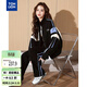 唐獅（TonLion）2025秋女長(cháng)袖拼接運動(dòng)針織立領(lǐng)休閑套裝