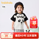 巴拉巴拉嬰兒t恤寶寶上衣女童衣服男童短袖夏裝甜美可愛(ài) 黑色90001 100