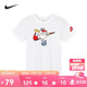 NIKE 耐克童裝短袖T恤男女童卡通圖案兒童舒適柔軟抗皺短袖上衣