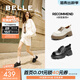 百麗（Belle）英倫風(fēng)牛津鞋女商場(chǎng)同款牛皮厚底增高單鞋E1X1DCM5預售 黑色 38 (240mm)