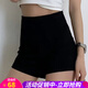 歐貝汐黑色西裝短褲女性感高腰設計感2026春夏小個(gè)子顯瘦辣妹風(fēng)彈力熱褲 黑色 M