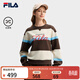 FILA 斐樂(lè )官方女子套頭衛衣2026春季新款舒適寬條紋拼色針織上衣 阿拉斯藍-DB M 165/84A/M