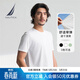 諾帝卡（NAUTICA）男裝春夏新款滌彈雙面布速干圓領(lǐng)短袖T恤男TE5102 白色1BW M