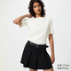 優(yōu)衣庫女裝羅紋船領(lǐng)T恤/五分袖26春夏新款483467 01 乳白色 M