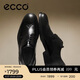 愛(ài)步（ECCO）正裝皮鞋男 增高布洛克雕花牛皮德比鞋 里斯622164 黑色41