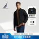 諾帝卡（NAUTICA）【商場(chǎng)同款】春夏新款經(jīng)典簡(jiǎn)約挺闊有型翻領(lǐng)薄外套夾克男JO4306 黑色0TB L