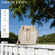 CHARLES&KEITH絎縫菱格鏈條水桶包雙肩包包女包女友生日禮物CK2-10701506 Beige米色 M