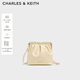 CHARLES&KEITH迷你菱格流浪包單肩斜挎雙肩包包女包生日禮物CK2-60782390 【S號】Butter Yellow奶油黃色 S