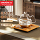 金灶（KAMJOVE）涌泉式全自動(dòng)上水電熱水壺 0.8L玻璃燒水壺 智能保溫恒溫電茶壺 H7