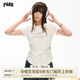 F426【露思親推】夏季新款美式休閑短款收腰短袖T恤 米白色 M