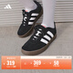adidas「T頭鞋」BARREDA休閑板鞋德訓鞋男女阿迪達斯官方輕運動(dòng)   黑色/白色/樹(shù)脂黃   40.5