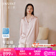 金三塔可機洗真絲睡衣女19姆米重磅100%桑蠶絲可外穿長(cháng)袖女友愛(ài)人禮物 桃盈粉(禮盒裝) 可機洗重磅19姆米 M