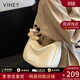 viney新款包包女包品牌斜挎包時(shí)尚餃子包生日禮物送女友老婆老婆 【米白色】實(shí)用高檔女生洋氣小包 輕奢百搭休閑小眾單肩包