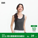 森馬（Semir）背心女短款大圓領(lǐng)小性感2025夏季新款撞色假兩件緊身上衣百搭 灰色調00322 L