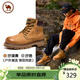 駱駝牌 經(jīng)典登山戶(hù)外大黃靴男馬丁靴戶(hù)外工裝鞋 P15W379009 沙漠黃 39