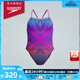 速比濤（Speedo）泳衣女競訓系列健身訓練肩背靈活緊致貼合競速連體泳衣 藍/紫 34