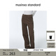 MUSINSA STANDARD韓國春季高腰顯瘦燈芯絨直筒褲女士洋氣褲子 棕色(KB) 26