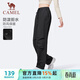 駱駝（CAMEL）加絨工裝褲男女防潑水直筒傘兵運動(dòng)褲 J35CAYL6024 幻影黑 XL