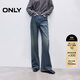 ONLY2025冬季新款做舊復古水洗寬松約克線(xiàn)剪裁直筒牛仔褲女|125432036 J35 510洗水牛仔藍 M M褲長(cháng)減短