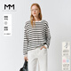 麥檬MM/進(jìn)店B囤寬松針織條紋T恤百搭休閑25春新品5G1931081 白色-預售[4月3日]發(fā) 5G7931081 M （105-125斤）