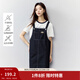 茵曼（INMAN）復古學(xué)院牛仔背帶裙女2025夏季新款時(shí)尚百搭減齡直筒連衣裙 深牛仔藍 M