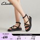 Clarks其樂(lè )艾爾達系列女鞋新款優(yōu)雅一字帶平底休閑沙灘涼鞋 黑色 261762544 38