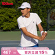 威爾勝（Wilson）官方夏季男士DAILY網(wǎng)球服運動(dòng)訓練抗菌短袖T恤 亮白色-WM20059512WTA M /175/96A