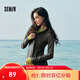 森馬防曬外套|外套女短款涼感吸濕速干2025新款夏季連帽修身夾克 深灰20911 M