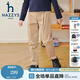 哈吉斯（HAZZYS）品牌童裝男童長(cháng)褲秋新品彈力柔軟舒適休閑簡(jiǎn)約百搭梭織長(cháng)褲 燕麥卡其 165