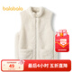 巴拉巴拉童裝兒童馬甲冬季加厚珊瑚絨寶寶保暖背心男童女童可外穿上衣 咖色調00355 120